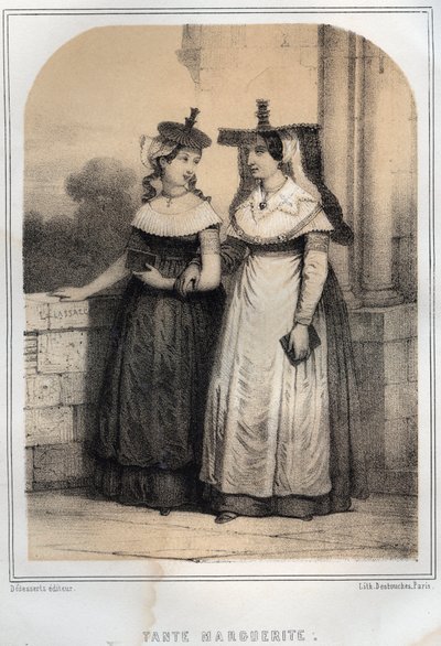 Kostuums van Bourgondië - gravure in 