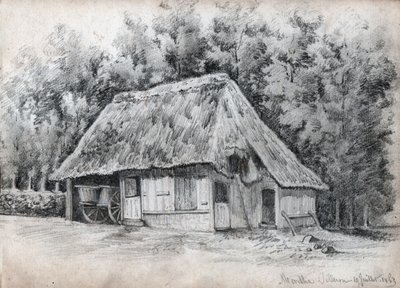 Huisje in Frankrijk (tekening) door French School
