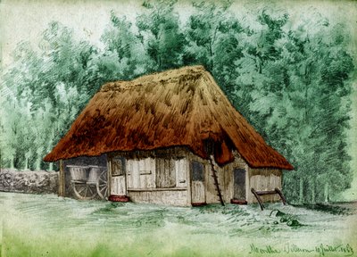 Huisje in Frankrijk (tekening) door French School