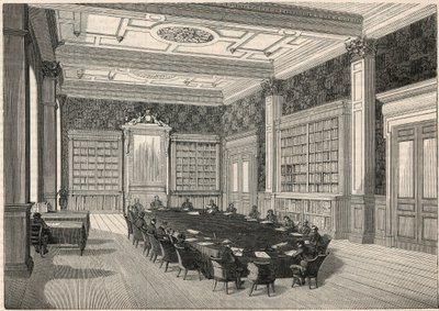 Rekenkamer - bibliotheek en raadzaal - Gravure in 