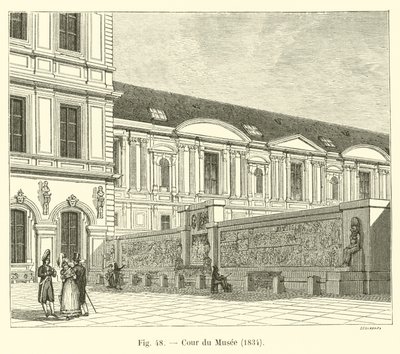 Binnenplaats van het museum, 1834 door French School