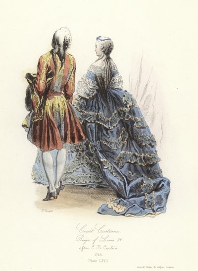 Hofkostuum, regeerperiode van Lodewijk XV van Frankrijk door French School