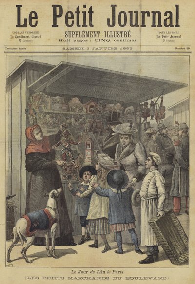 Omslag van Le Petit Journal, 2 januari 1892 door French School