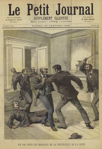 Omslag van Le Petit Journal, 30 januari 1892 door French School