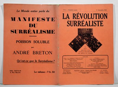 Omslag van het eerste nummer van het tijdschrift La Revolution Surrealiste, 1 december 1924 door French School