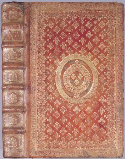 Omslag van de werken van Tacitus (55-120) met het wapen van Lodewijk XIV (1638-1715) door French School