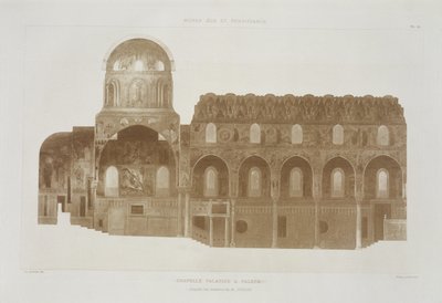 Doorsnede van de Palatijnse Kapel, Palermo, Sicilië, uit Fragments d