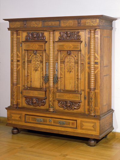 Kast met zeven kolommen, ca. 1665 door French School