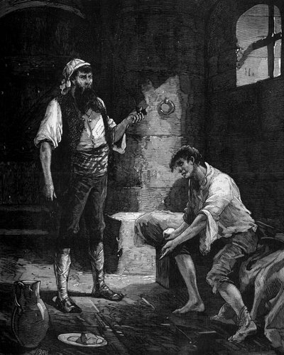 DOLOMIEU (Dieudonne ou Deodat de Gratet de) (1750-1801), Franse geoloog en mineralogist in een gevangenis van Messina (Messina) in Sicilië. in "Popular history of science, inventions and discoveries from the first centuries to the present day" door Bitard  door French School