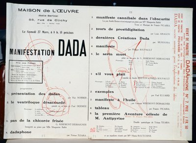 Dada Manifestatie, ca. 1921 door French School