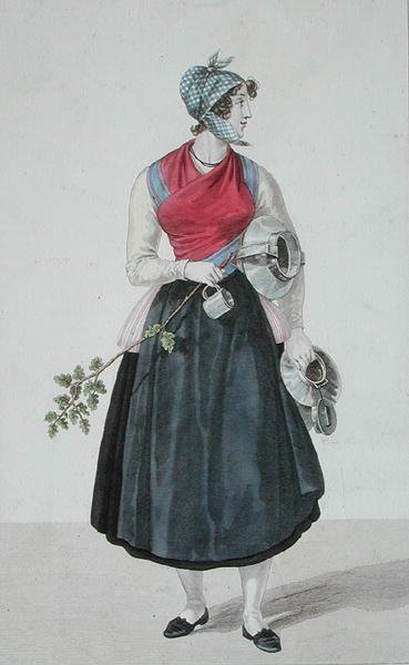 Melkmeisje van Peyssac in de omgeving van Bordeaux door French School