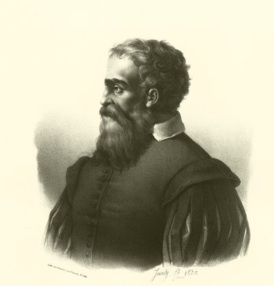 Daniele da Volterra, portret (gravure) door French School