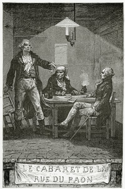 Danton, Marat, Robespierre - illustratie uit Quatre Vingt Treize door French School
