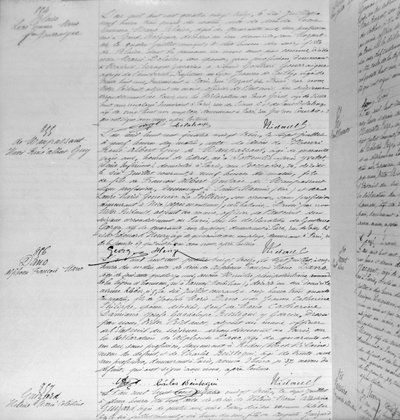 Overlijdensakte van Guy de Maupassant (1850-93) 7 juli 1893 (detail) door French School