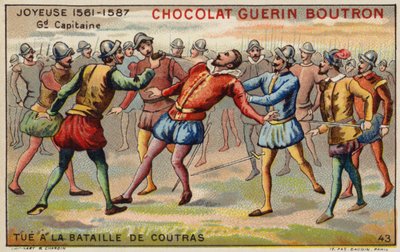 Dood van Anne, Hertog van Joyeuse, bij de Slag van Coutras door French School