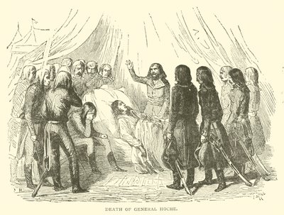 De dood van generaal Hoche (gravure) door French School
