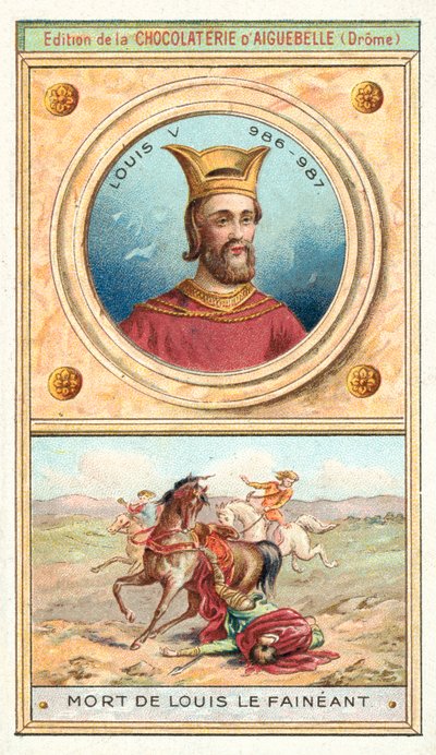 Dood van Lodewijk V van Frankrijk, 987 door French School