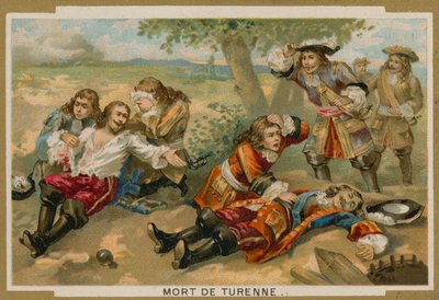 Dood van maarschalk Turenne bij de Slag bij Salzbach, 27 juli 1675 door French School