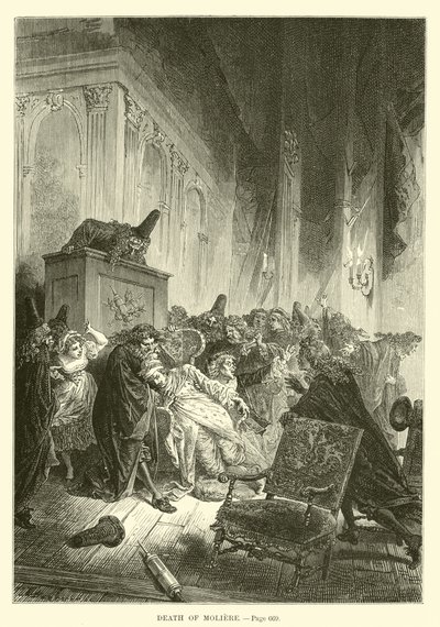 Dood van Molière door French School