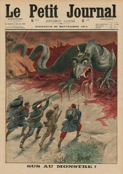 Dood aan het monster, voorpagina illustratie uit 