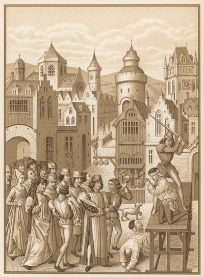 Onthoofding van Guillaume de Pommiers door French School
