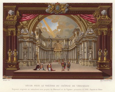 Decor voor het Theater van het Kasteel van Versailles door French School