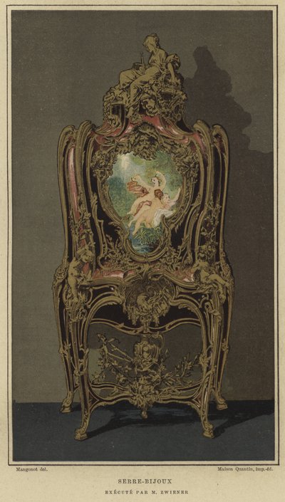 Versierde serre-bijoux door Joseph Emmanuel Zwiener, 19e eeuw door French School