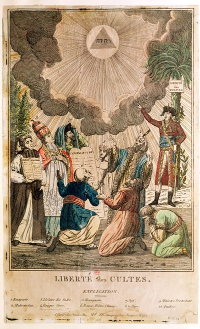 Besluit tot instelling van de vrijheid van eredienst, november 1799 door French School