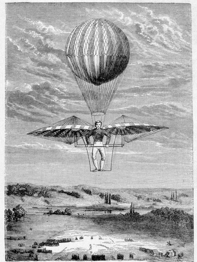 Deghen apparaat voor de richting van aerostaten in 1812 - in 