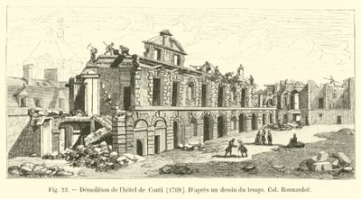 Sloop van het hotel de Conti, 1769, Naar een tekening uit die tijd, Col Bonnardot door French School