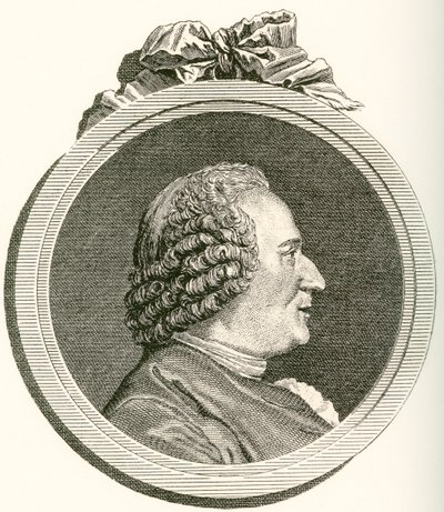 Denis Diderot, 1713-1784. Franse filosoof, kunstcriticus en schrijver. Uit Les Heures Libres gepubliceerd 1908 door French School