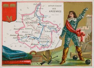 Departement Ardennes in noordoost Frankrijk door French School