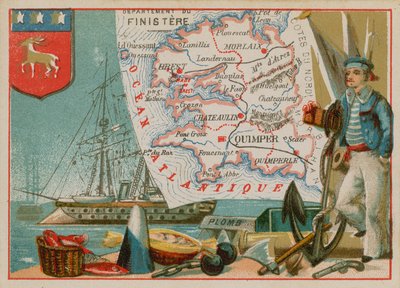 Departement Finistere in west Frankrijk door French School