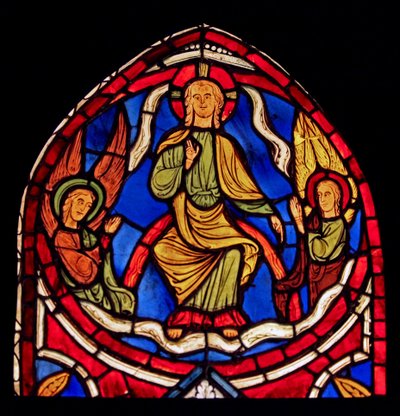 Christus in Glorie (ex Varennes-Jarcy - oorspronkelijk uit de Abdij van Gercy?) door French School