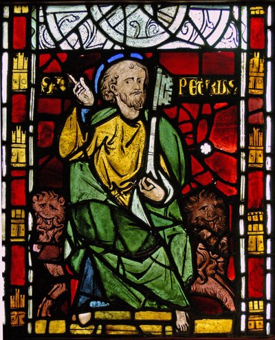 St. Petrus: grisaille uit de Chapelle du Chateau, Rouen? door French School