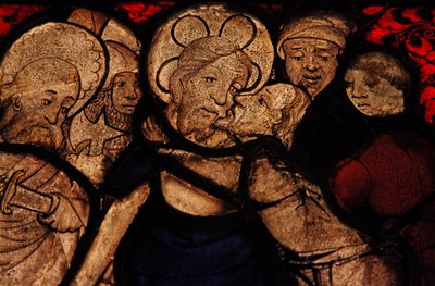 Detail van het Verraad door Judas, oorspronkelijk uit de Kerk van Betton, Bretagne door French School