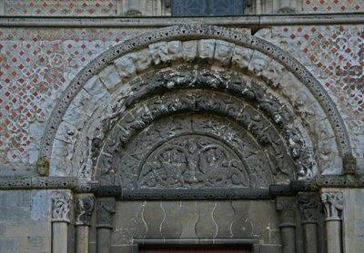 Detail van de noorddeur (detail) door French School