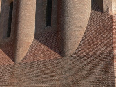 Detail van het metselwerk (detail) door French School