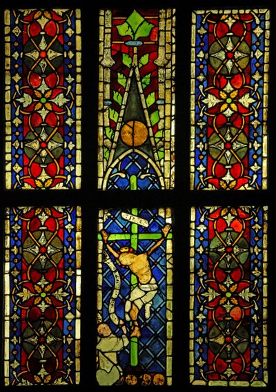 De Kruisiging, oorspronkelijk uit de kerk van de Franciscaanse broeders in Colmar? door French School