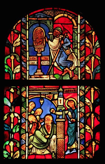 Het St. Nicolaas raam (ex Troyes Kathedraal) door French School