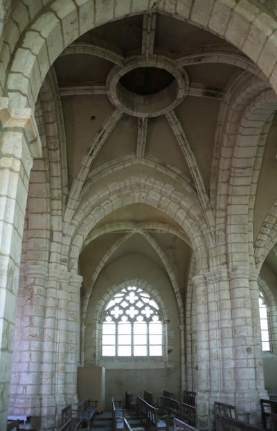 Afbeelding van de zuidmuur van het zuidelijke transept door French School