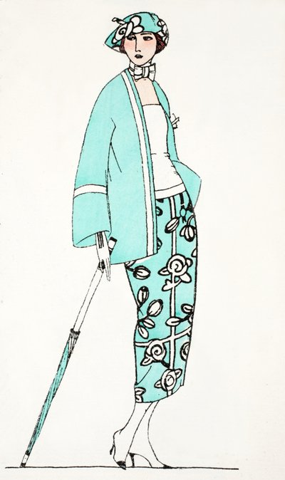 Ontwerp voor een dagjurk c.1919 door French School