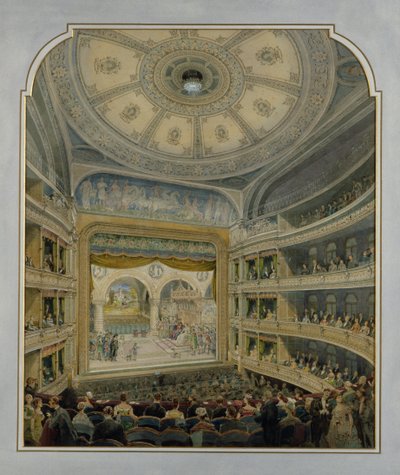 Ontwerp voor een theater, ca. 1860 door French School