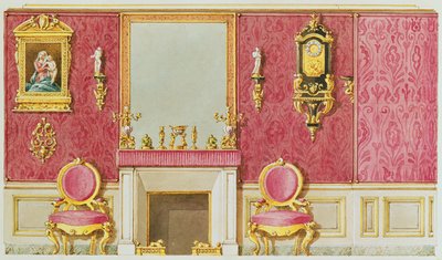 Ontwerp voor een salon aan de rue Fortunee, het huis gekocht door Balzac in 1847 door French School