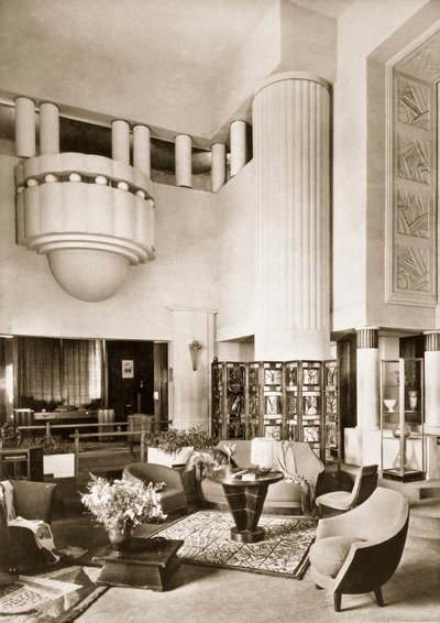 Ontwerp voor de Hal van Paviljoen Primavera op de Exposition Internationale in Parijs in 1925, pub. 19 door French School