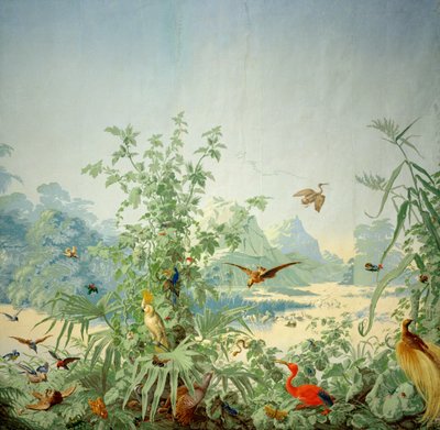 Detail van Brazilië, een panoramisch behangontwerp, gedrukt door Desfosse et Karth, Parijs, 1867 door French School