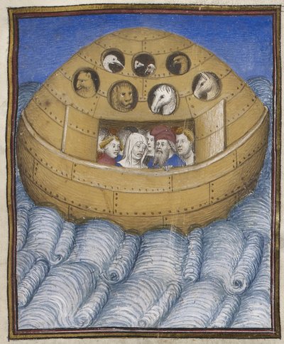 Detail van de Ark van Noach, illustratie uit 