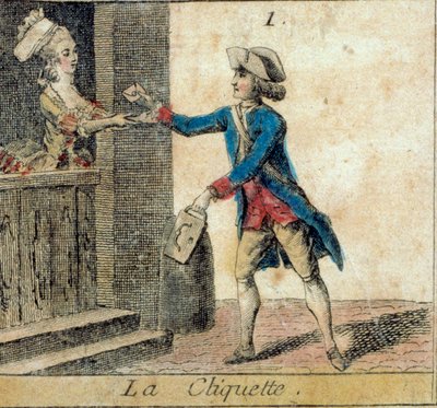Detail van het spel van de Cree gans: de ratel door French School