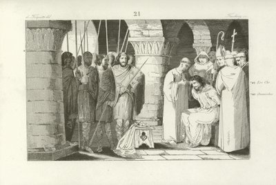 Afzetting van Childerik III, koning van de Franken, 752 door French School