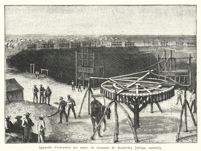 Diamantmijnen van Kimberley, Kaap de Goede Hoop, Zuid-Afrika door French School